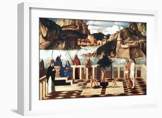 The Sacred Allegory, 1490-1500-Giovanni Bellini-Framed Giclee Print