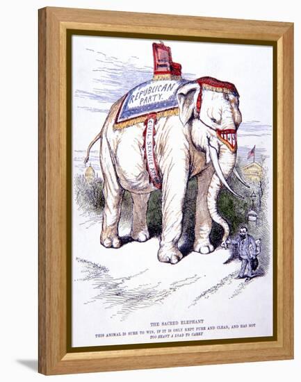 'The Sacred Elephant', 1884-Thomas Nast-Framed Premier Image Canvas