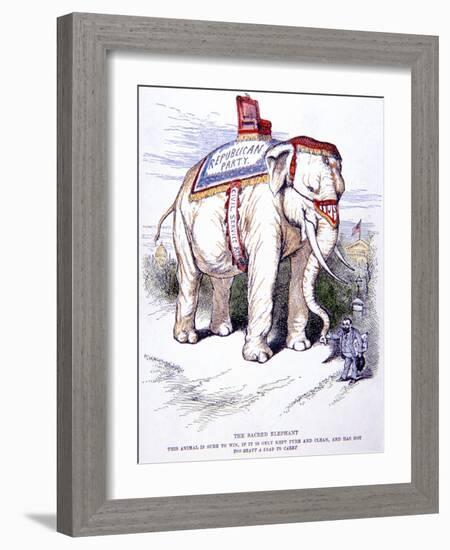 'The Sacred Elephant', 1884-Thomas Nast-Framed Giclee Print