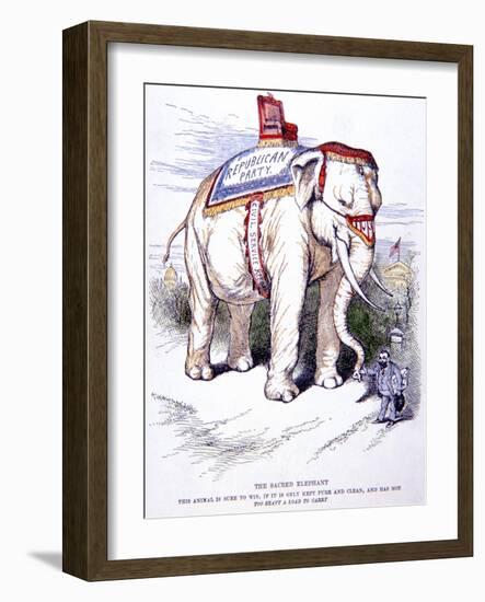 'The Sacred Elephant', 1884-Thomas Nast-Framed Giclee Print