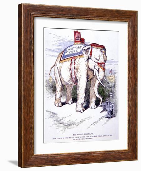 'The Sacred Elephant', 1884-Thomas Nast-Framed Giclee Print