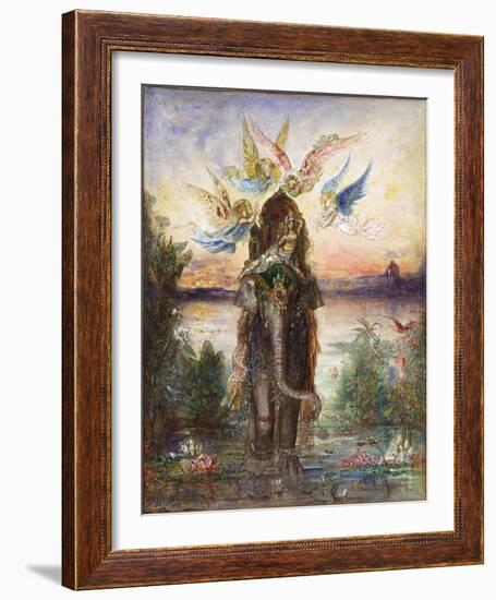 The Sacred Elephant (Péri) (1882)-Gustave Moreau-Framed Art Print