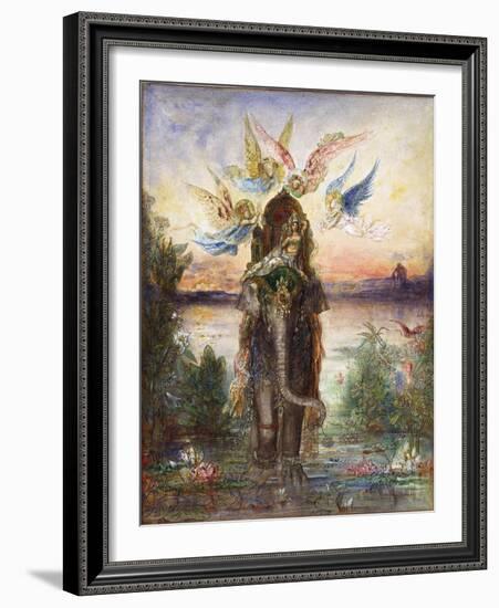 The Sacred Elephant (Péri) (1882)-Gustave Moreau-Framed Art Print