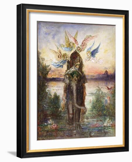 The Sacred Elephant (Péri) (1882)-Gustave Moreau-Framed Art Print