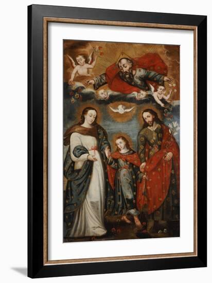 The Sacred Family, Anonymous, Cuzco School, 18th Century-Jose Agustin Arrieta-Framed Giclee Print