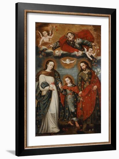 The Sacred Family, Anonymous, Cuzco School, 18th Century-Jose Agustin Arrieta-Framed Giclee Print