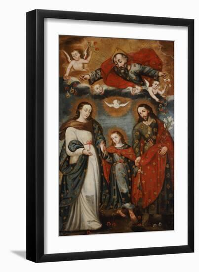 The Sacred Family, Anonymous, Cuzco School, 18th Century-Jose Agustin Arrieta-Framed Giclee Print