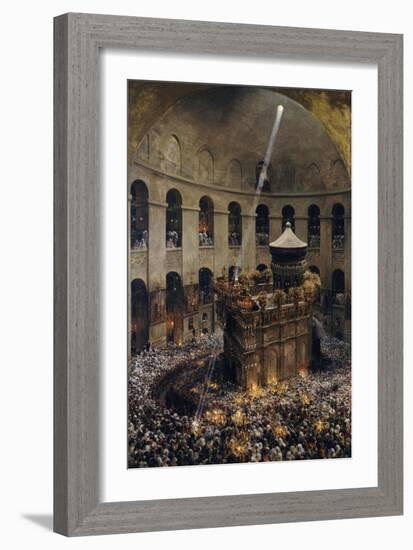 The Sacred Fire of Jerusalem-Eugène Girardet-Framed Giclee Print