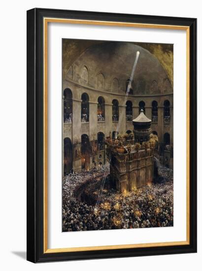 The Sacred Fire of Jerusalem-Eugène Girardet-Framed Giclee Print