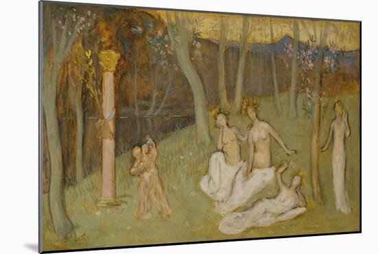 The sacred grove, 1883-Pierre Puvis de Chavannes-Mounted Giclee Print