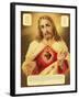 The Sacred Heart of Jesus-The Vintage Collection-Framed Giclee Print