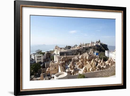 The Sacred Jain Marble Temples, Place of Jain Pilgrimage, Built at the Top of Shatrunjaya Hill-Annie Owen-Framed Photographic Print