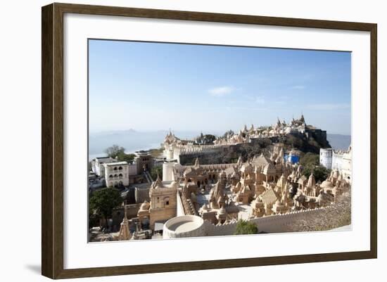 The Sacred Jain Marble Temples, Place of Jain Pilgrimage, Built at the Top of Shatrunjaya Hill-Annie Owen-Framed Photographic Print