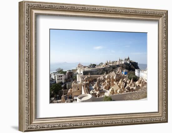 The Sacred Jain Marble Temples, Place of Jain Pilgrimage, Built at the Top of Shatrunjaya Hill-Annie Owen-Framed Photographic Print