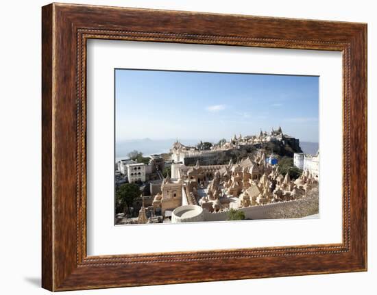 The Sacred Jain Marble Temples, Place of Jain Pilgrimage, Built at the Top of Shatrunjaya Hill-Annie Owen-Framed Photographic Print