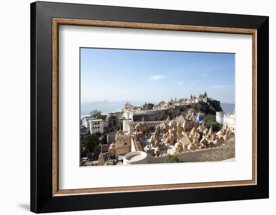 The Sacred Jain Marble Temples, Place of Jain Pilgrimage, Built at the Top of Shatrunjaya Hill-Annie Owen-Framed Photographic Print