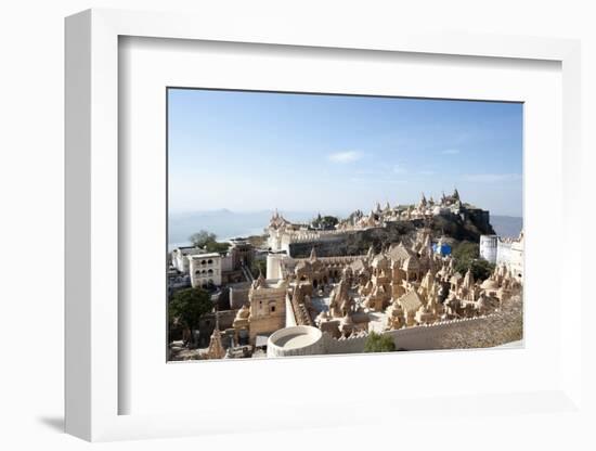 The Sacred Jain Marble Temples, Place of Jain Pilgrimage, Built at the Top of Shatrunjaya Hill-Annie Owen-Framed Photographic Print