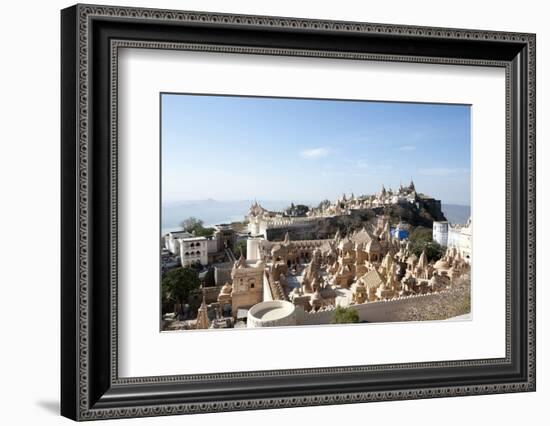 The Sacred Jain Marble Temples, Place of Jain Pilgrimage, Built at the Top of Shatrunjaya Hill-Annie Owen-Framed Photographic Print