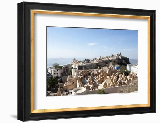 The Sacred Jain Marble Temples, Place of Jain Pilgrimage, Built at the Top of Shatrunjaya Hill-Annie Owen-Framed Photographic Print