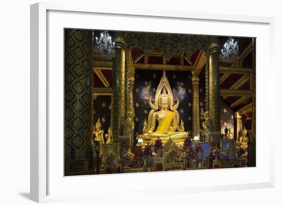 The Sacred Phra Buddha Chinnarat Buddha in the Temple of Wat Phra Si Rattana Mahathat Woramahawihan-Alex Robinson-Framed Photographic Print