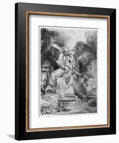 The Sacrifice of Abraham, 1645-Rembrandt van Rijn-Framed Giclee Print