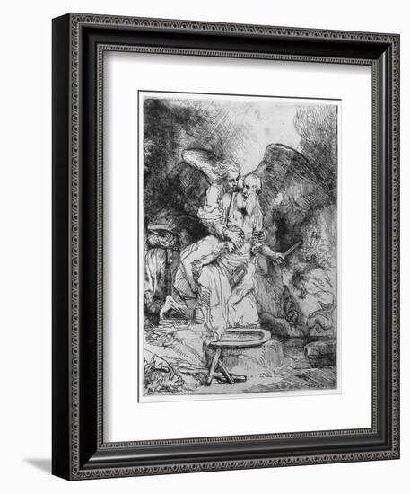 The Sacrifice of Abraham, 1645-Rembrandt van Rijn-Framed Giclee Print