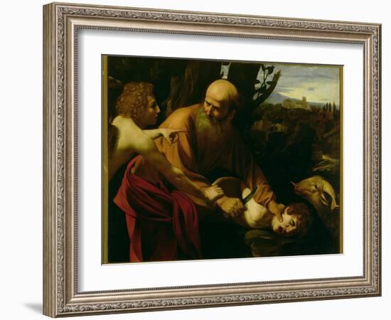 The Sacrifice of Isaac, 1603-Caravaggio-Framed Giclee Print