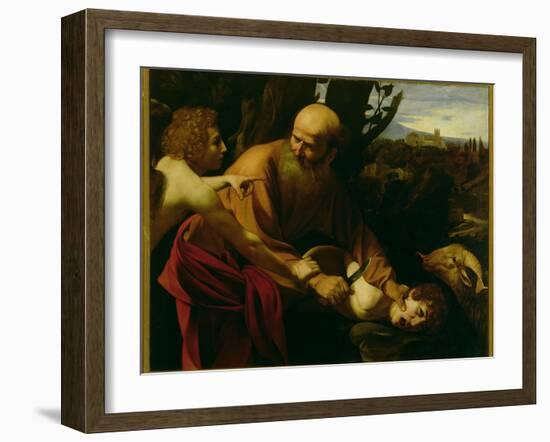 The Sacrifice of Isaac, 1603-Caravaggio-Framed Giclee Print