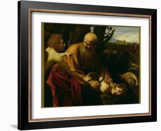 The Sacrifice of Isaac, 1603-Caravaggio-Framed Giclee Print