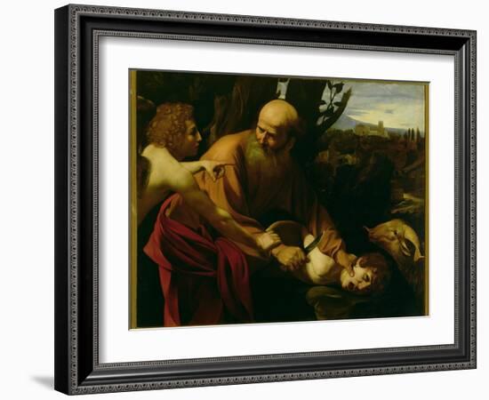 The Sacrifice of Isaac, 1603-Caravaggio-Framed Giclee Print