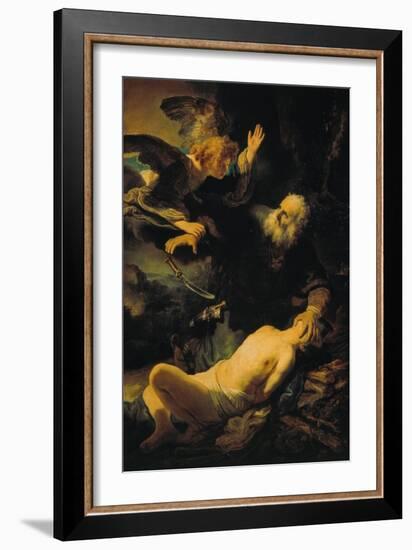 The Sacrifice of Isaac, 1635-Rembrandt van Rijn-Framed Giclee Print