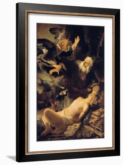 The Sacrifice of Isaac, 1635-Rembrandt van Rijn-Framed Giclee Print