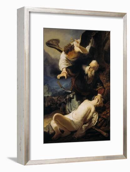 The Sacrifice of Isaac, 1636-Rembrandt van Rijn-Framed Giclee Print