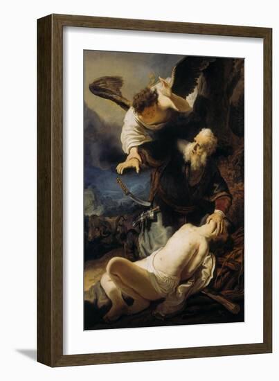 The Sacrifice of Isaac, 1636-Rembrandt van Rijn-Framed Giclee Print