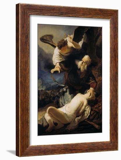 The Sacrifice of Isaac, 1636-Rembrandt van Rijn-Framed Giclee Print