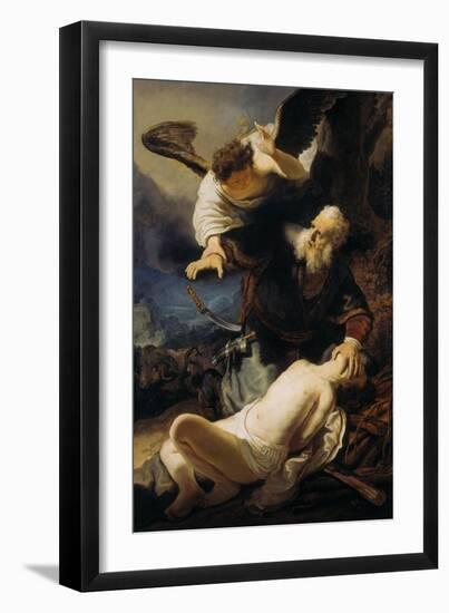 The Sacrifice of Isaac, 1636-Rembrandt van Rijn-Framed Giclee Print