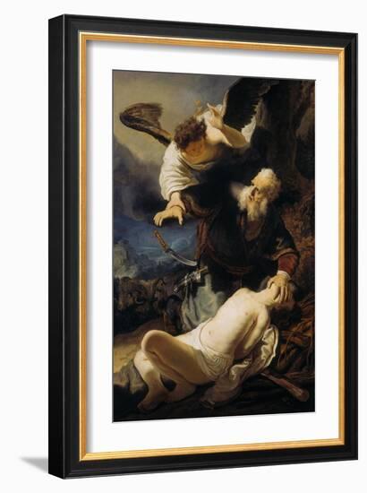 The Sacrifice of Isaac, 1636-Rembrandt van Rijn-Framed Giclee Print