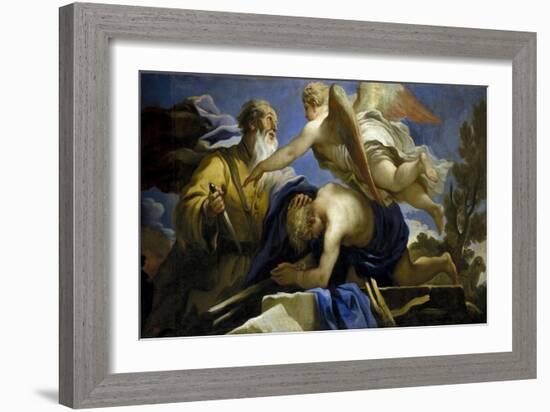 The Sacrifice of Isaac, 1695-1696-Luca Giordano-Framed Giclee Print