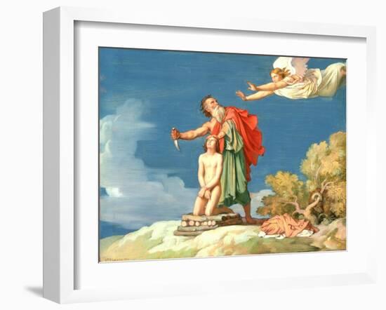 The Sacrifice of Isaac, 1860-Hippolyte Flandrin-Framed Giclee Print