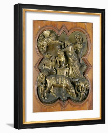 The Sacrifice of Isaac, Bronze Competition Relief for the Baptistry Doors, Florence, 1401-Filippo Brunelleschi-Framed Giclee Print