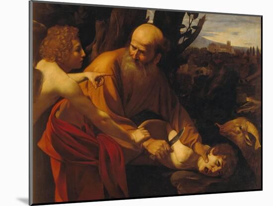 The Sacrifice of Isaac-Caravaggio-Mounted Giclee Print