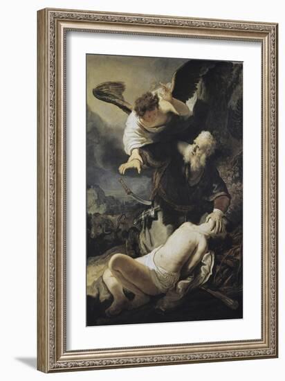 The Sacrifice of Isaac-Rembrandt van Rijn-Framed Giclee Print