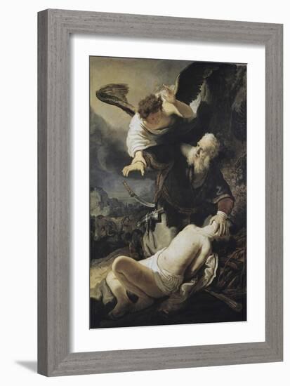 The Sacrifice of Isaac-Rembrandt van Rijn-Framed Giclee Print