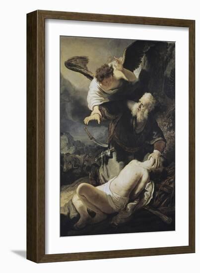 The Sacrifice of Isaac-Rembrandt van Rijn-Framed Giclee Print