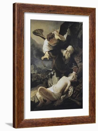 The Sacrifice of Isaac-Rembrandt van Rijn-Framed Giclee Print