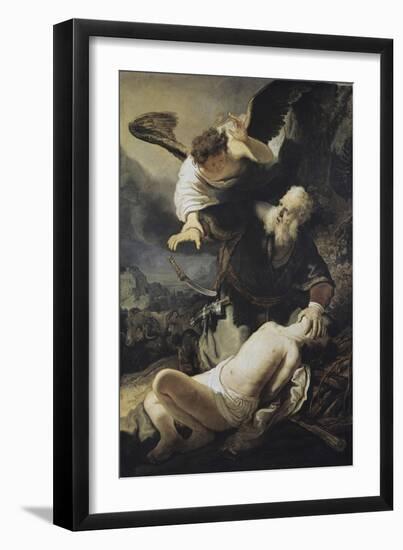 The Sacrifice of Isaac-Rembrandt van Rijn-Framed Giclee Print