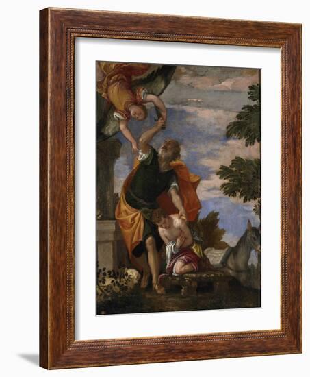 The Sacrifice of Isaac-Paolo Veronese-Framed Giclee Print