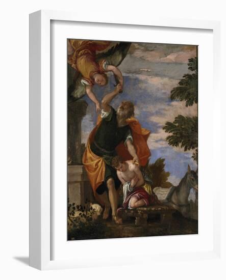 The Sacrifice of Isaac-Paolo Veronese-Framed Giclee Print