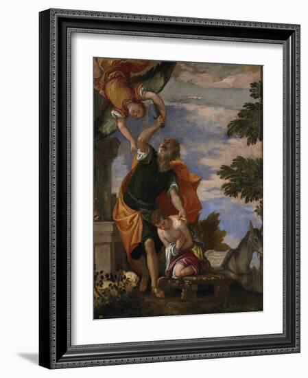 The Sacrifice of Isaac-Paolo Veronese-Framed Giclee Print