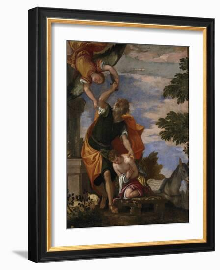 The Sacrifice of Isaac-Paolo Veronese-Framed Giclee Print